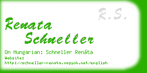 renata schneller business card